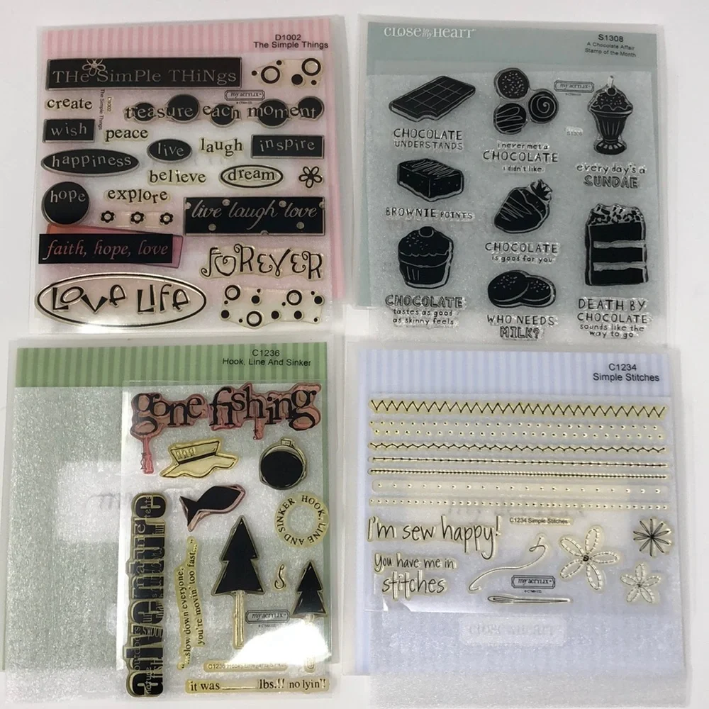 CTMH stamp bundle of 4 My Acrylix sets - Picture 1 of 6